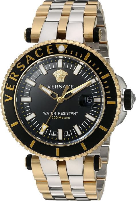 versace v race diver two tone watch|Versace Men's Swiss V.